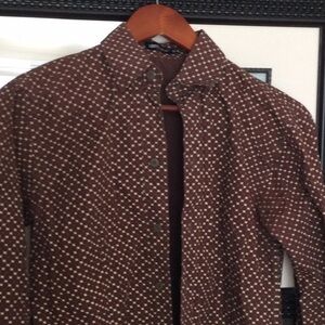 Roberto Cavalli brown patterned shirt in M